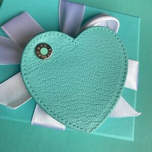 Tiffany & Co. Turquoise Heart Leather Keychain